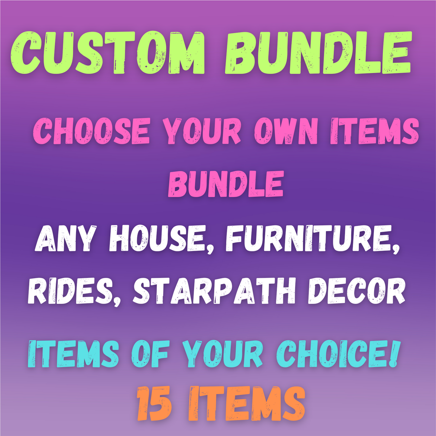 Disney Dreamlight Valley CUSTOM Bundle lot - Up to 15 items
